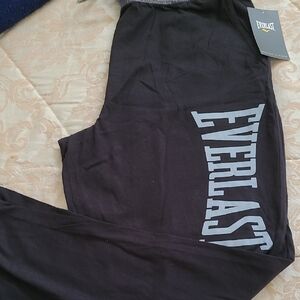 Everlast Black Joggers with Large Gray Logo